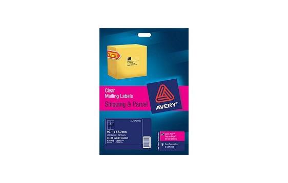 2040560 Avery 99.1 x 67.7 mm Avery InkJet transp 99.1 x 67.7 mm J8565 (25)